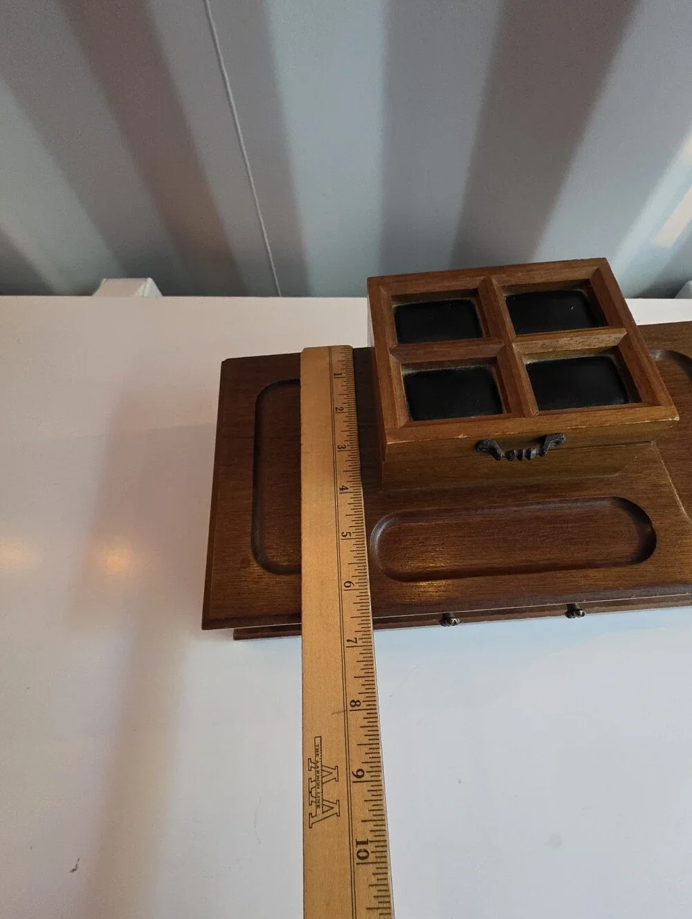 Vintage Wood Valet, Jewelry Box